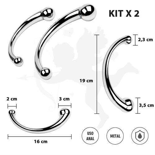 Anal plug doble punta de metal